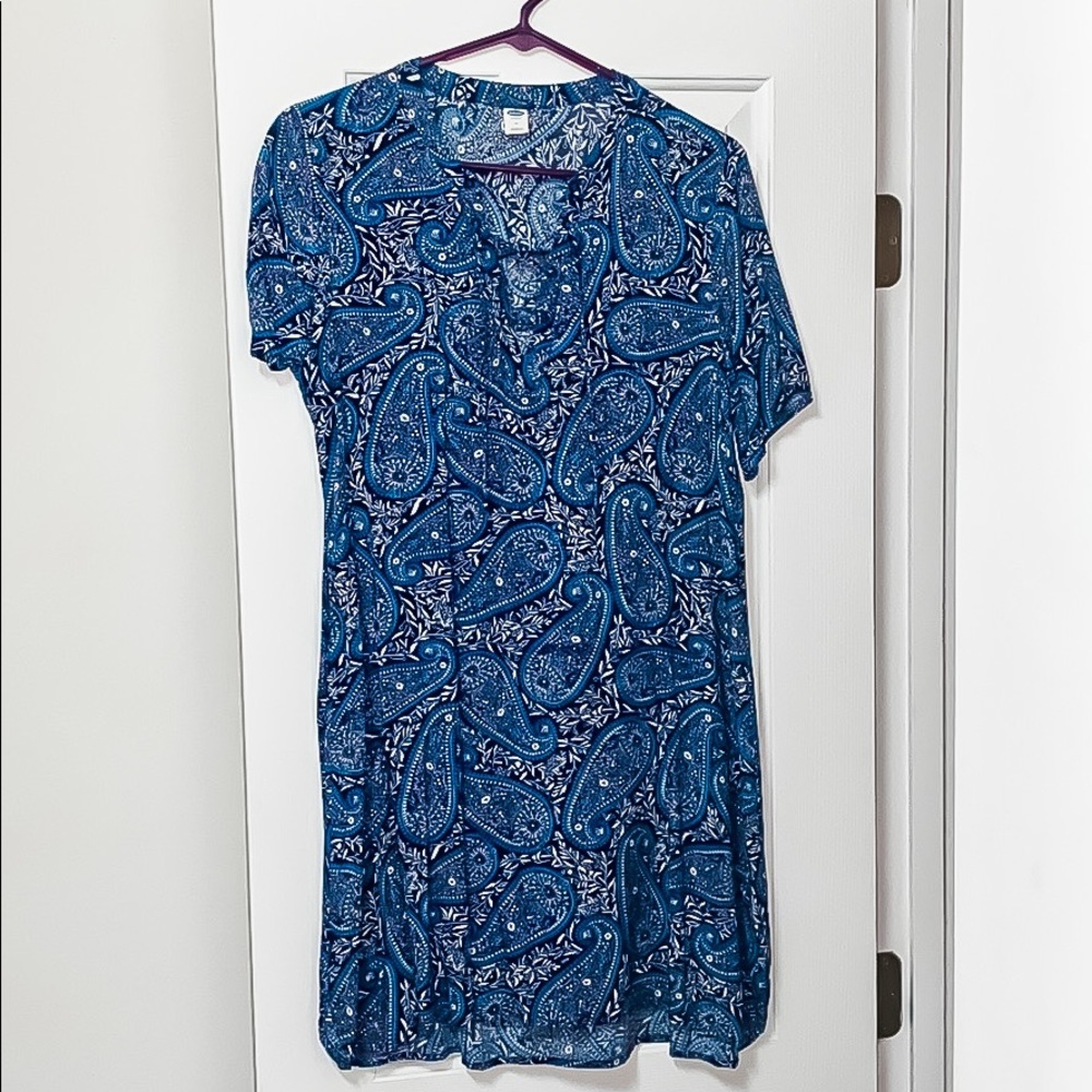 Blue paisley dress
